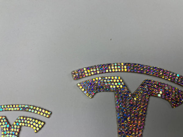 Tesla Model 3 T-Logo Diamant Aufkleber 3er-Set