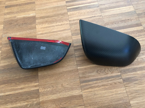 Tesla Model Y Echt Carbon Spiegelabdeckungen - matt