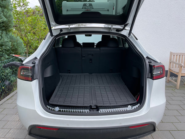 Tesla Model Y Kofferraum Ladekantenschutz Alu schwarz