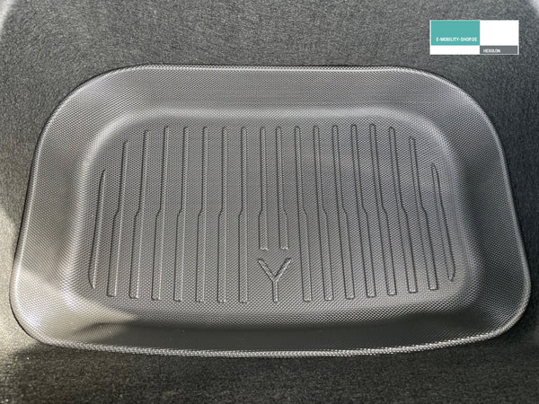 Tesla Model Y Kabelfach Allwetter-Schutzmatte - Streifendesign - Tool Box Mat