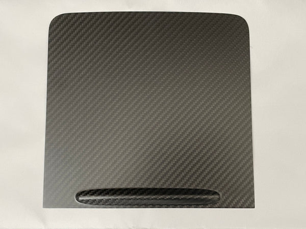 Tesla Model 3 und Y - Echt Carbon Mittelkonsolen-Abdeckung mit Key-Card-Aussparung in MATT