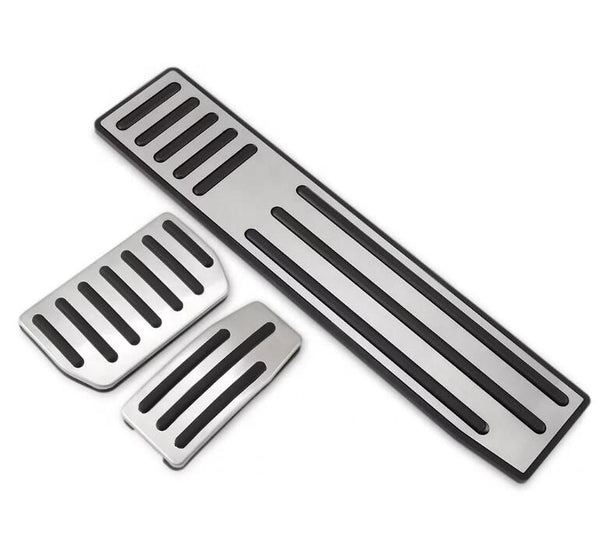 Tesla Model S und X Performance Pedalauflagen-Set Edelstahl 3-teilig