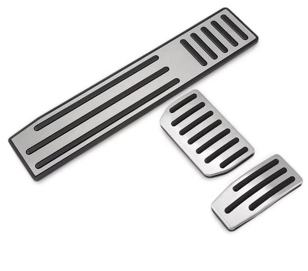 Tesla Model S und X Performance Pedalauflagen-Set Edelstahl 3-teilig